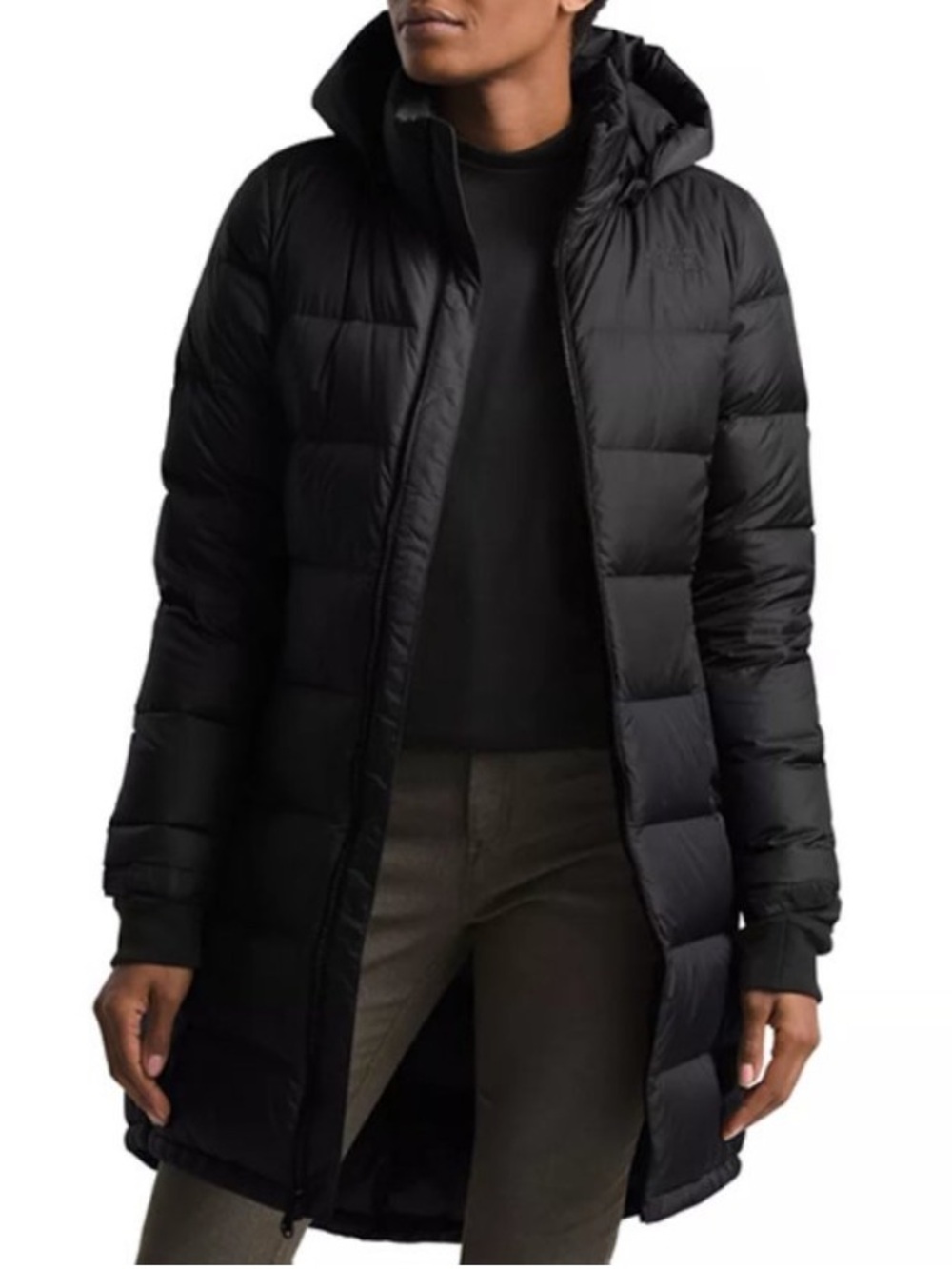 The North Face Down Fill 550 Metropolis Parka III Puffer Jacket Black Small